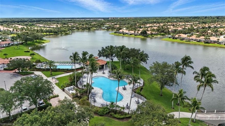 Welcome to your dream home in sunny Naples, Florida! This stunning villa offers the perfect blend of comfort, style, and functionality. Featuring two spacious master suites—each with large walk-in closets—plus a versatile den, this home is ideal for both relaxing and entertaining. The open floor plan flows seamlessly into an extended lanai, creating a bright and airy space that invites you to unwind and enjoy the Florida lifestyle. The kitchen is complete with granite countertops, newer appliances, and plenty of storage. The home also includes a two-car garage with an epoxy floor and a newer HVAC for year-round comfort. Step outside to your private backyard oasis, where a sparkling pool and privacy wall offer the perfect setting for quiet mornings or lively gatherings. The oversized lot provides extra space to make it your own. Located on a peaceful double cul-de-sac street, this home is part of a vibrant resort-style community. Residents enjoy access to a newly updated restaurant with outdoor patio, a post office, library, tennis and pickleball courts, bocce, two resort-style pools, a lap pool, a state-of-the-art fitness center, and a lively Town Center filled with planned activities and events throughout the year. Just minutes from Naples’ world-famous white sandy beaches, as well as premier shopping, dining, and entertainment, this home offers the best of Florida living. HOA fees cover lawn care, landline phone, cable TV, and high-speed internet, so you can focus on enjoying your new lifestyle.