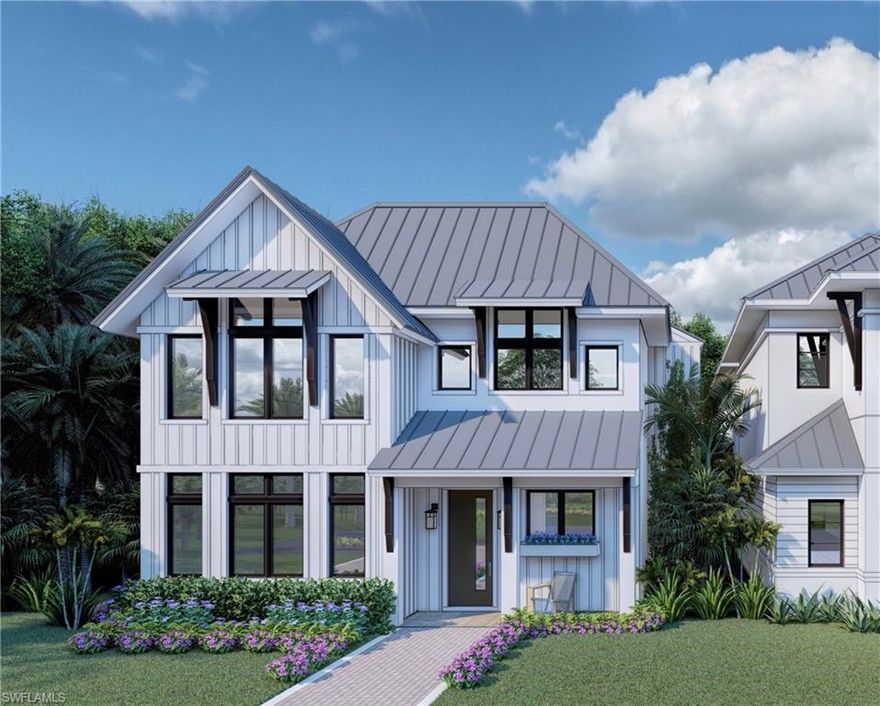 * Sale Price reflects the pre-construction Purchase Price for the property as of March 08, 2021. Discover the meaning of luxury living in the heart of Old Naples with this new MHK designed residence soon to be under construction by Waterside Builder. The home flows gracefully from one engaging space to another. Multiple socializing areas include a great room, study & a generous lanai that is perfect for entertaining. Outside, experience true Florida living with wonderful southern exposure on the pool and spa, a summer kitchen, and separate pool bath. The large master suite is located on the ground level & features a spacious master bathroom & 2 walk-in closets. The second floor features 3 bedrooms each with en-suite bathrooms & a large bonus room that could easily be converted to a bedroom. The oversized three-car garage is accessible from the rear alley.  This property is just steps from the sugar sand beaches that make Naples famous & the perfect location for the buyer who seeks the convenience of being in close proximity to the renowned 5th Ave S, 3rd St S, & the many attractions of Old Naples.