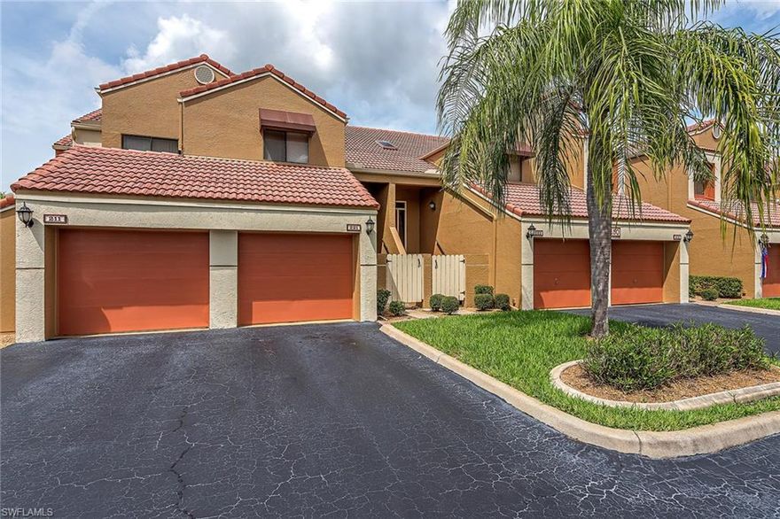 PRICED TO SELL....This is one of the larger condominiums available for purchase in this fabulous community. It features an exceptional location with outstanding views of the lake and pool right from your lanai. This home includes three bedrooms, two baths, plenty of closets and storage, eat-in kitchen which opens up to living room with a screened-in lanai and an attached one-car garage. This secret gem of a community is in a fabulous location and extremely affordable for what it offers. Public golf is available to keep up your game and there is also a community pool. The Pines at Eagle Ridge is a quaint community which is located off of Daniels Corridor, close to everything including the airport, Sanibel Island and shopping. FYI - EMOTIONAL SUPPORT DOGS are ALLOWED in COMMUNITY