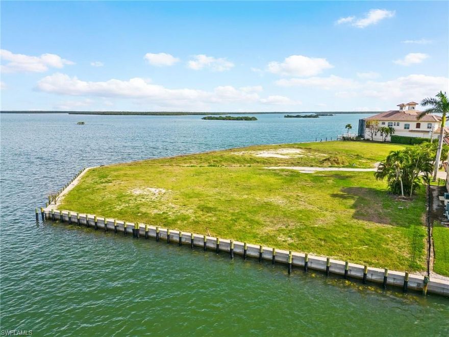 A once in a lifetime opportunity to build your dream home on this half acre lot with wide water views of the Gulf of Mexico in desirable, Marco Island. This seldom available lot is a boater's dream, with 232 feet of water frontage complete with new reinforced seawall. Enjoy easy access to Keewayden island, the 10,000 Islands, and the world renowned deep water fishing of the Gulf of Mexico. Ideally located just minutes from Marco Island's shopping, dining, entertainment and white-sand beaches.