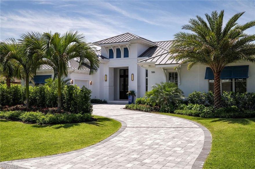 Come home to your sanctuary!!  With a preferred southern exposure, this gorgeous Park Shore home has all the upscale amenities a discerning buyer desires.  Completed in 2020 by Borelli Construction, this home features a light filled open floor plan emphasizing indoor/outdoor living and entertaining.  Impeccable attention to detail by Jett & Company Interior Design has created extraordinary style throughout with stunning furniture and decor.  High end and custom finishes include quartzite and marble countertops, wide plank white oak flooring, custom cabinets, SubZero/Wolf appliances and wet bar. The spectacular master suite has dual large walk in closets and a luxurious spa-like marble master bathroom.  A large open lanai with an outdoor kitchen, dining area, fireplace and retractable screens and shutters. Lush tropical landscaping surrounds the pool and spa, accented by stepping-stones, fountains and a landscape lighting system for peaceful ambiance. 
Home Security system with five cameras and  Kohler generator round out the must have features of this truly exquisite home.