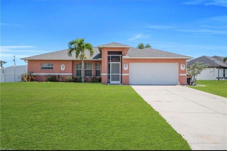 This beautifully 3/2 maintained single-family home showcases a spacious, open-concept layout complemented by an attached garage and abundant natural light, creating a warm yet sophisticated atmosphere throughout.  Already comes with Impact Windows, New AC, New Water Heater, Dura Fence all around, Aqua Clean Water Purification System and much more.  Set on a generously sized lot along a quiet residential street, the property offers the perfect balance of privacy and accessibility. The expansive outdoor space presents endless opportunities to design your dream backyard oasis, whether that includes a custom pool, outdoor kitchen, or tranquil entertaining area tailored to the Florida lifestyle.    Built with durable CBS construction, this home delivers both structural integrity and long-term value, appealing to discerning homeowners and savvy investors alike. Its clean architectural lines and versatile layout provide a seamless blend of comfort, style, and potential.    Ideally located near shopping, dining, schools, and major roadways, this residence offers convenience without compromising serenity. Whether you are searching for a primary home, seasonal retreat, or investment opportunity, this property stands out as a rare offering in a thriving market. Schedule your private showing today and discover the lifestyle that awaits.