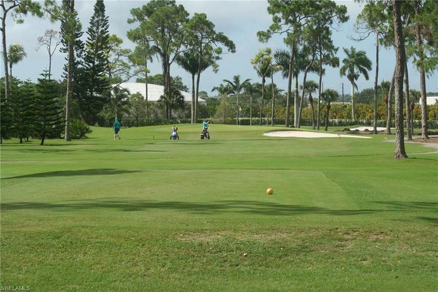 Wonderful 2/2 First Floor condo in perfect Naples location! This light and bright home has excellent views of the golf course, impact resistant sliding doors and windows, updated bathrooms, and is ready for you to start enjoying the Fl Lifestyle.  The Glades is a great golfing community with 2 golf courses PAR 70 & PAR 55. Owners pay no green fee. Other amenities include a private 19th hole Restaurant, 9 Pools, 10 Tennis Courts, a Pickelball court, and 3 Bocce Courts. The Glades is located minutes from downtown Naples and the Gulf Beaches and close to local shops and restaurants. Condo is being sold partly furnished & following items stay:  Murphy bed in 2nd bedroom; TV in Living Room; Sofa and Love Seat in Living Room; 2 Lamps and 2 End Tables and Coffee Table in Living Room.