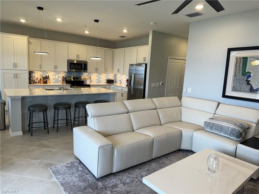 Welcome to your dream home in Ave Maria! This like new, FULLY furnished third-floor condo, built in 2024, offers resort-style living with
breathtaking views of the golf course. GOLF MEMBERSHIP is TRANSFERABLE! 
 The 2-bedroom, 2-bathroom unit boasts a modern kitchen with upgraded features and elegant tile
enhancements. Enjoy the luxurious lifestyle and stunning scenery from your own private oasis. This vibrant community features a common
elevator for easy access and a beautiful golf course for all your leisure activities. Don't miss this opportunity to own a piece of brand new
paradise!