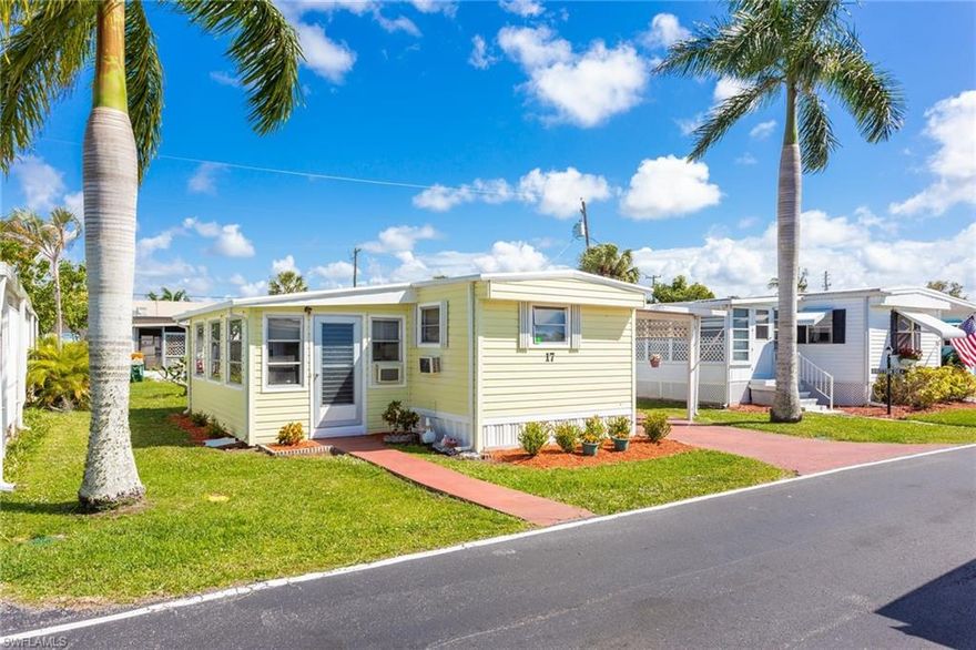 Inside of this very active and friendly community sits a quaint and cozy mobile home that has been lovingly maintained. Property being sold turnkey and even comes with its own storage shed and 2-car covered carport.
At The Hitching Post, you will never say, "I'm bored!"  Residents here hop on their bikes or golf carts and head over to the community pool....but swimming is not the only activity! One can play a round of shuffleboard and even partake in a friendly game of horseshoe! Move right on in and then walk outside and meet your new friends for life!