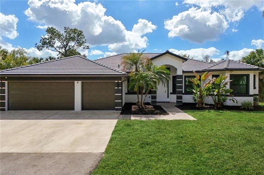 Beautiful homes like this with acreage, major upgrades and an excellent Naples location are hard to find under $1M, making this 2.08 acre property a rare find at this price point! Even better, there is no HOA and the home is located in X flood zone, meaning flood insurance is not required.
Bright, open and welcoming, this pool home offers four bedrooms plus an office, three full bathrooms and a split floor plan with 10 foot ceilings and abundant natural light. The oversized primary suite feels like a retreat, complete with a remodeled spa inspired bathroom featuring a deep soaking tub and custom shower. A custom living room built in with electric fireplace and integrated speakers creates a comfortable everyday gathering space.
Step outside and it truly shines. The expansive screened lanai and heated pool overlook lush tropical landscaping and fruit trees and provide the perfect setting for entertaining, hosting gatherings or relaxing in your own private oasis while enjoying the privacy of acreage living.
Major improvements include new hurricane impact windows and doors, new roof, new solar panels and a tankless water heater. Additional updates include a whole home reverse osmosis system, new refrigerator, new washer and dryer, fresh interior and exterior paint, new doors and trim and a newly paved asphalt driveway. Energy efficient and move in ready.
The oversized three car garage and expansive land offer flexibility that is increasingly hard to find in Naples. Located in Golden Gate Estates near the new Vanderbilt Beach Road extension for improved access, yet tucked away in a private estate setting. A rare opportunity to enjoy space, privacy and modern upgrades without sacrificing location and convenience.