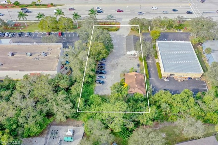 Rare opportunity for .57 acres on US 41 in Bonita Springs Commercial district with TWO (2) free stand buildings.
Tenants are paying under market value. Great opportunity for investment or for owner operator. Zoned C1A with a US 41 over lay. The possibilities are endless.