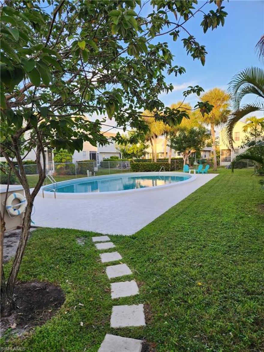 Discover paradise in this charming studio condo located in Beautiful Marco Island, FL. This is perfect for a cozy retreat or investment opportunity, this 406 sq ft unit is unfurnished and is available for immediate move-in. This studio condo has tile flooring throughout, and was just freshly painted. Brand New AC Wall Unit and refrigerator.   

Enjoy the heated community pool for year round relaxation. The property also has an on-site washer and dryer located near by.   including an onsite washer and dryer conveniently located nearby. 

Centrally situated in the heart of beautiful Marco Island, you're just moments away from pristine beaches, shopping, dining options like Kretch's, The Brewery, and Crazy Flamingo, and all the island's attractions. Whether you're seeking a vacation getaway or a low-maintenance home, this condo offers the ultimate in convenience and coastal living!