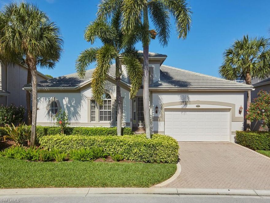 V2039 - Lovely Bay Harbor home, lovingly maintained!  This villa home with two bedrooms plus den and 2.5 baths features a welcoming glassed-in lanai which opens the living areas, all overlooking a mangrove and preserve setting.  Glassed-in lanai and rear of home has impact sliding doors and rear windows affording peace of mind and storm protection to the west. Refreshed kitchen with updated appliances and leveled countertops. Roof replaced in 2012, lanai cage and screens fully replaced 2016, HVAC system replaced 2018.  Enjoy all that Bonita Bay offers with access to a private marina, community beach park, the finest club lifestyle available with the Bonita Bay Club’s golf, tennis, unmatched fitness and spa facilities.