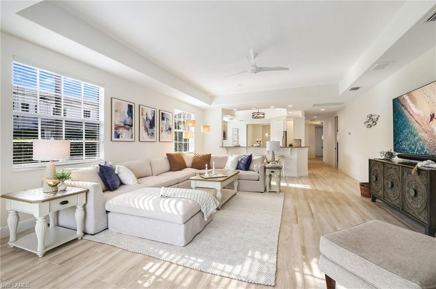 Experience modern elegance and effortless comfort in this beautifully updated turnkey first-floor San Marino condo. Thoughtfully renovated with attention to detail, this spacious residence offers three bedrooms plus a dedicated office nook, perfectly balancing relaxation and functionality. The open layout enhances the sense of space and light, creating an inviting atmosphere ideal for everyday living or entertaining.

Recent upgrades include new appliances, a newer air conditioning system, and a new hot water heater, providing peace of mind and true move-in readiness. The two bathrooms are tastefully designed with quality finishes, complementing the home’s contemporary appeal.

Ideally located just steps from the San Marino neighborhood amenities, residents enjoy access to a sparkling pool, relaxing spa, fitness center, and clubhouse. Beyond San Marino, the prestigious Miromar Lakes Beach & Golf Club offers an unmatched lifestyle featuring three miles of white sand beaches, 700 acres of freshwater lakes, an exclusive marina with boating, water sports, waterfront dining, tennis, pickleball, a full-service spa, and a championship golf course.

Beautifully furnished and completely turnkey, this exceptional home is more than a residence; it is a gateway to resort-style living in one of Southwest Florida’s most sought-after communities. Schedule your private tour today and experience the luxury and convenience that await at Miromar Lakes.