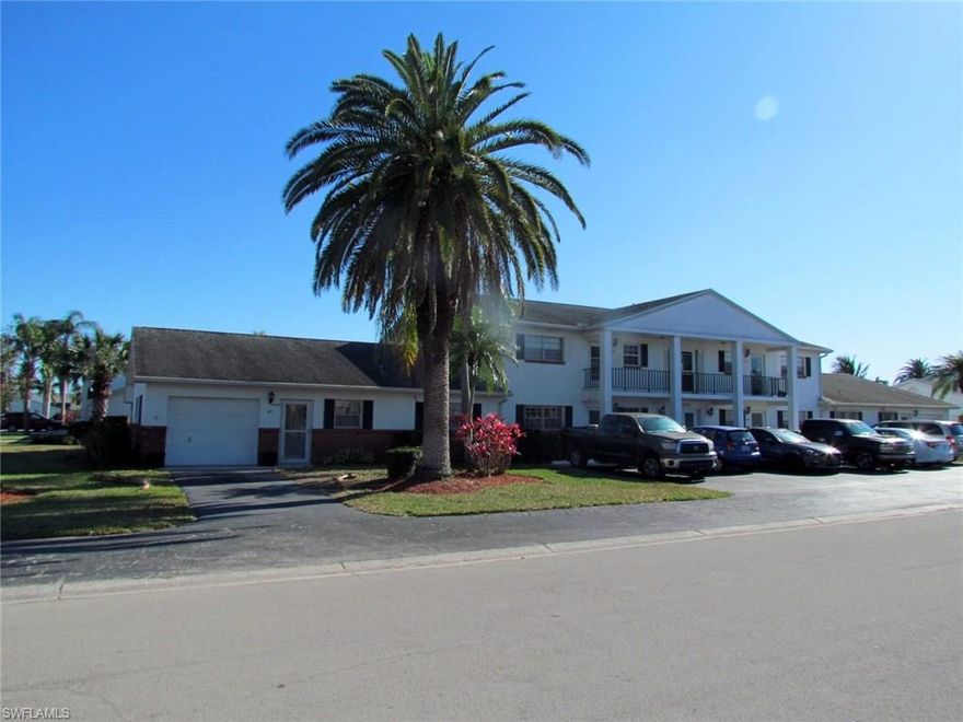 Charming Fort Myers 2 bedroom, 2 bath , Second floor condo.  Freshly painted, updated kitchen with granite counter tops, breakfast bar, wine rack and wine fridge. Decorative lighting and ceiling fans. Updated bathroom vanities.  Tile floors throughout. Perfect for living year round, vacation home or seasonal rental. Community pool, clubhouse and common laundry. Convenient location: Close to Restaurants, Shopping, Florida Southwestern State College, Barbara B. Mann Performing Arts Hall and easy access to beaches! This unit is a Must See!! Schedule your viewing today!