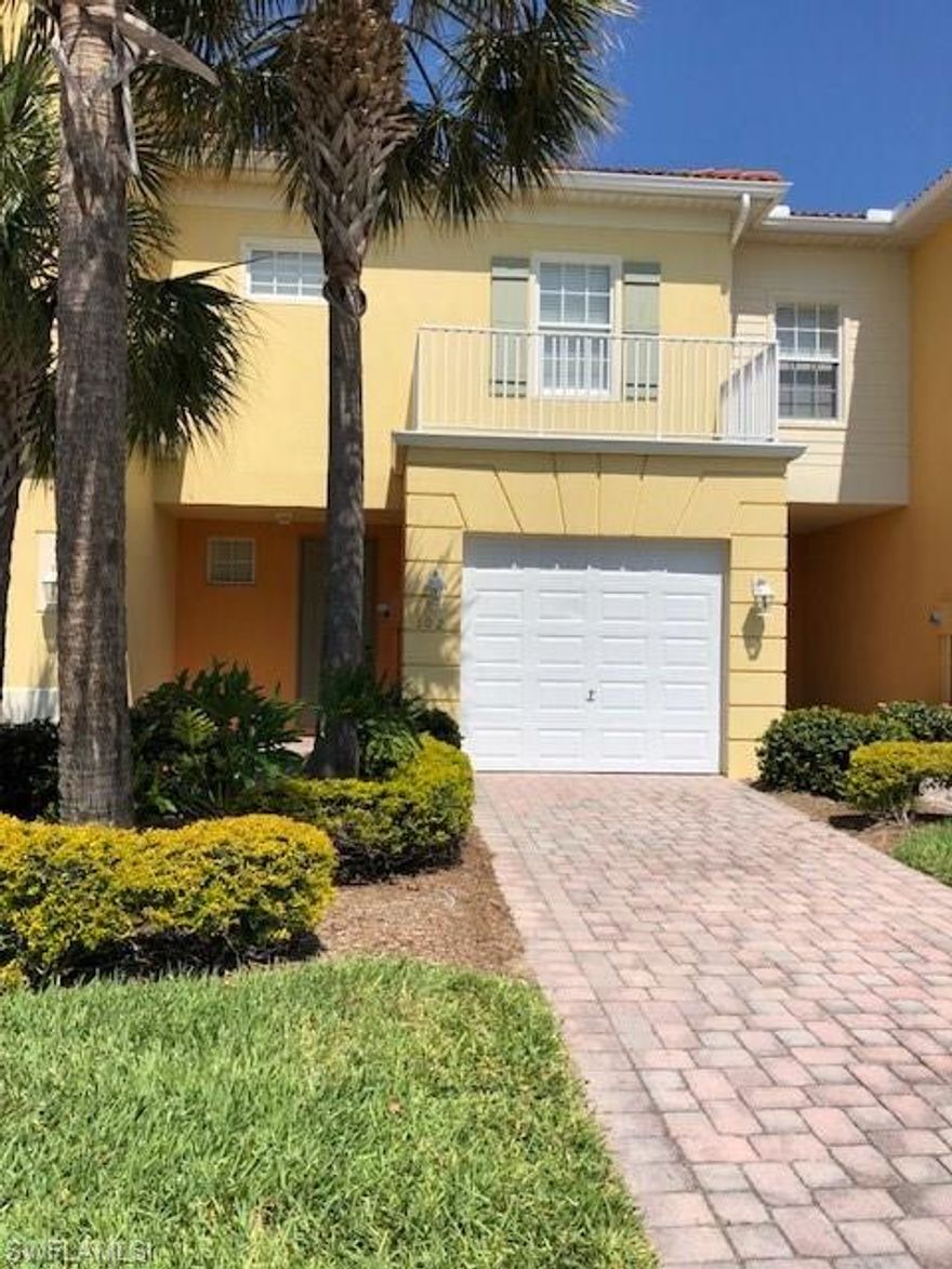 Welcome to this beautifully furnished 2 bedroom 2 ½ bathroom Sail Harbour home, This home has only been used by the owner as a holiday home since it was built. 
The home comes with furniture so it is ready to move in. It has a great lake view and the community pool is close by. 
The ground floor is completely tiled including garage and lanai.  Upper floor is carpeted and feels and shows as new.
The kitchen has granite counter tops, large walk-in pantry, and new stainless steel Samsung refrigerator/freezer. The AC has been renewed with an upgraded unit.
Up stairs the large master bedroom over looks the lake and lawn area. It has 2 large walk-in closets and ample room for a seated chill out area. The en suite has  his and hers sinks, large shower and separate tub. 
The 2nd bedroom has its own on suite bathroom with tub/shower 
On the same floor is the laundry room with washer & dryer and storage room.
The home is in Sail Harbour which a gated community is with is own 24 hour guard.  The community has a large pool and sun area which is close to the home.
Sail Harbour is 6 miles from Fort Myers and Sanibel beaches.