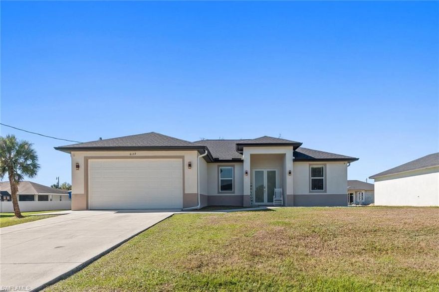 Welcome to this charming 2023-built home in desirable Buckingham! Offering 3 bedrooms plus a den, 2 bathrooms, and 1,630 sq ft, this move-in ready property is still covered under builder warranties for added peace of mind. Enjoy the extra outdoor space with poured concrete around the home and an extended patio, perfect for relaxing or entertaining.  Step outside to your own detached outdoor entertaining pavilion, ideal for gatherings, grilling, and enjoying Florida living year-round. The home also features A/C in the garage for comfort and flexibility. Located in a NO flood zone with NO HOA, you’ll love the freedom and convenience—just minutes from schools, shopping, and local boat ramps.  Lot nextdoor is also available!! This Buckingham gem checks all the boxes—schedule your showing today!