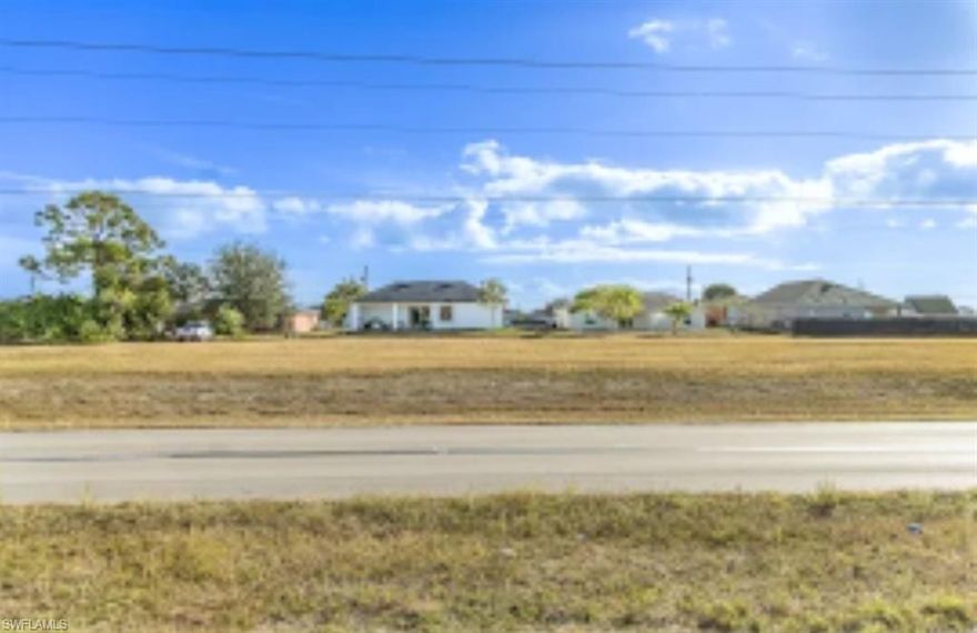 Oversized lot in NW Cape Coral! Don’t miss your chance to own this exceptional residential property with city water and sewer already in place, ideally located in one of Cape Coral’s most sought-after areas. This it’s your opportunity to build the home you’ve always imagined. Situated near the Pine Island Road corridor, you’ll enjoy a peaceful neighborhood with quick access to shopping, dining, entertainment, schools and easy access to I-75. Is cleared of vegetation and debris, perfectly to design your ideal home, the possibilities are limitless. Whether you’re envisioning a sleek modern design or a warm and inviting family haven, this lot provides the perfect foundation. Opportunities like this are rare and go quickly! Reach out today to claim this property and start creating the lifestyle you’ve always wanted.