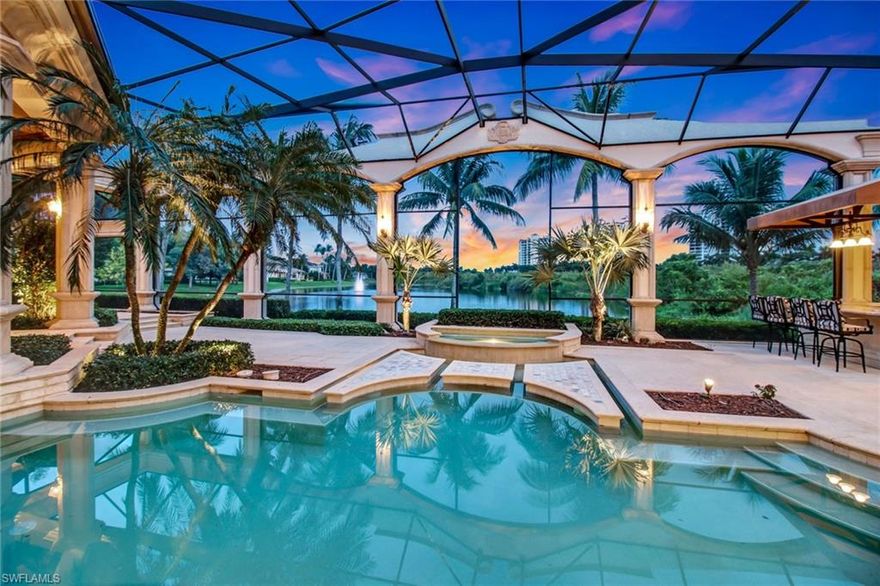 Live an extraordinary lifestyle nestled in the gated Shores area of Bay Colony. Explore a universe of activity and adventure within your community – private beaches, Gulf-side dining, chic shopping and outdoor diversions. At home, delight in sun-filled spaces with wide water views and opulent architectural detail. Entertain indoors and out with impeccable style in the grand room and on the lanai. Enjoy lively conversations under the stars beside the fireplace or from the pool spa. Your guests will enjoy the privacy of their suites with kitchenette, balconies and bonus room. Savor gourmet dishes from the outdoor kitchen’s grill or the chef’s kitchen. Host a party in the open-air courtyard reminiscent of European grandeur. Grow your business from your stately home office. Relax outdoors, taking a morning stroll, spotting dolphins or collecting shells. Kick it up a notch with kayaking, sailing, tennis and fishing. Expand your world with educational, art and fitness classes, shopping treasures at local Waterside shops, and social events – all within your community. Experience a world of diverse adventures every day in elegant exclusivity surrounded by Naples finest.