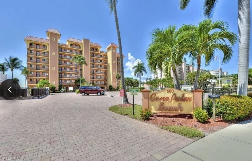 Enjoy this 2 bedroom, 2 full bath luxury condo with direct beachfront at the Fort Myers Beach north end. Weekly rentals allowed! There is an optional on-site rental program available. The Gulf front views of the beach, bay and sunsets are amazing. Walk to Times Square and Margaritaville. A new pier is planned and all new shops and restaurants are in the works. Here is your opportunity to purchase at prices BEFORE all the new development occurs. This is a minimum weekly rental up to 52 times a year. Prior to Ian these units sold for $800K and more and grossed $70K per year in rental income. This unit has had minimal damaged from the hurricane. The interior has been re-done and all repairs are nearing completion on the building. All assessments are paid by the owner and none are planned for the near future. The building has received a new roof, new AC new water heater and new impact resistant doors and windows. Under building parking and an onsite laundry facility is available. Photos are pre-Ian.