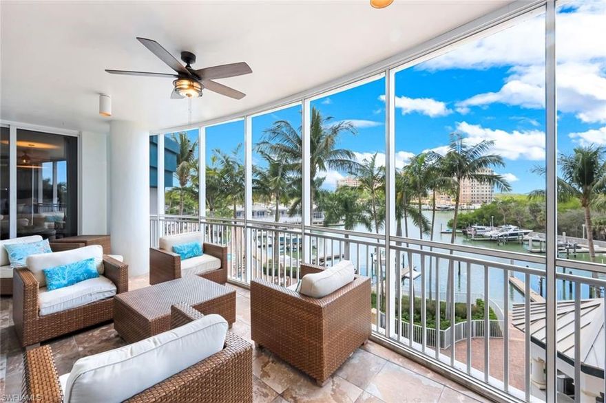 Experience elevated coastal living at AQUA at Pelican Isle, one of North Naples’ most exclusive luxury waterfront towers. This spacious 3,590 sq. ft. residence offers a rare opportunity to own a beautifully designed, Gulf-facing condominium positioned to capture sweeping views of the marina, mangroves, and the Gulf beyond—without overlooking parking areas or close neighboring buildings.
Designed with a desirable front-to-back floor plan, the residence features two expansive balconies that invite seamless indoor-outdoor living. Start your mornings overlooking vibrant landscape over the newly manicured Kinsale Golf course and end each evening with spectacular Gulf sunsets and afterglows from your private balcony overlooking a peaceful yacht harbor. Dolphins, manatees, and passing boats create a constantly changing waterfront backdrop.
Originally built as a model residence by the renowned Antonacci Design Group, this home showcases refined contemporary coastal design with luxury finishes and architectural details throughout. The residence includes 4 bedrooms plus a den, 4 full bathrooms, and two secured garage parking spaces, and is offered furnished, making it ideal for a seasonal resident seeking a move-in-ready Naples retreat.
A private elevator vestibule entry welcomes you into a sophisticated interior highlighted by elegant wood flooring, custom Italian cabinetry, and thoughtfully curated design elements that blend comfort with luxury.
Residents of AQUA enjoy the privacy of a low-density luxury tower combined with an exceptional collection of resort-style amenities. The community features a private marina with boat slips, cabanas, and direct Gulf access, along with kayaks for exploring the surrounding waterways. Additional amenities include a concierge attended lobby with 24/7 security, fitness center with sauna and steam rooms, theater, billiards lounge with golf simulator and bar, two grand social rooms, and beautifully designed outdoor gathering spaces.
Outdoors, enjoy the resort-style pool and spa areas, grills stations, marina pavilion, fire pits, and a Sky Lounge—perfect for entertaining or simply relaxing while taking in the waterfront setting. AQUA is also pet-friendly with dedicated dog park areas.
For those seeking an elevated club lifestyle, optional memberships are available next door at Pelican Isle Yacht Club, offering waterfront dining, tennis, pickleball, instructed fitness, and a shuttle boat to the beach. Golf enthusiasts may also consider opportunities at the newly opened Kinsale Golf Club, an exclusive course for 250 members.
Combining expansive living space, breathtaking waterfront views, and one of Naples’ most refined amenity offerings, this residence delivers a truly exceptional luxury coastal lifestyle in North Naples.