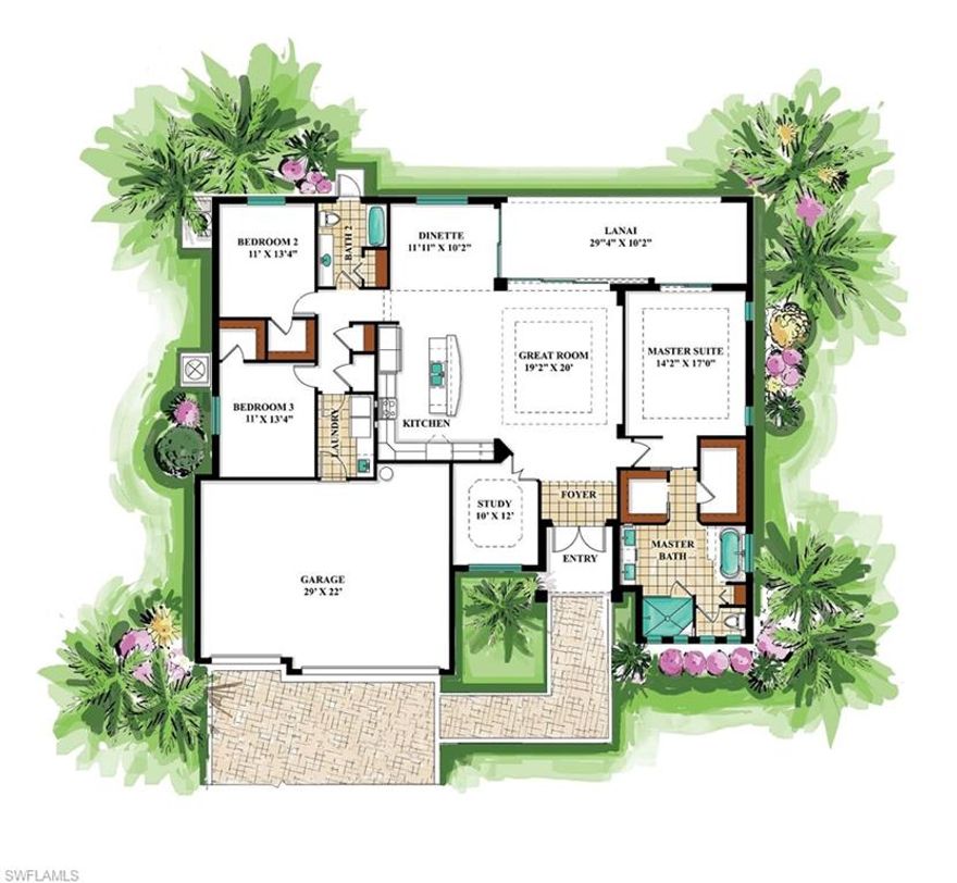 This new construction pool home offers 3 bedrooms, 2 bathrooms, den, and a 3-car garage. The open kitchen has granite, oversize kitchen island and separate breakfast nook overlooking the back lanai and pool area. There is tile throughout with carpet in the bedrooms The master suite includes a tray ceiling feature; the master bath is spacious with double sinks, a two walk-in closet, a large walk-in shower and slider entry to the back lanai and pool. This home's color provides cool beige neutrals, granite and tile, allowing flexibility with door and personal touches. This home offers significant curb appeal with dimensional shingles and a upgraded landscape package. The back lanai extends to the length of the home, providing ample outdoor space for relaxing and entertaining, and has decorative lanai pavers, as well as a pool bath leading to the interior of the home. This home will be completed January of 2016. Photos from a previous completed Sailfish.