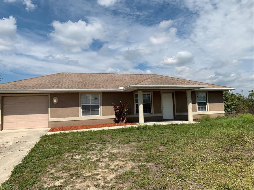 Nice and clean 3 bedroom located in a convenient part of Lehigh! Repairs and miscellaneous work was completed to make this home move in ready. Tile in kitchen and main areas, carpet in bedrooms. Call and schedule your showing today!