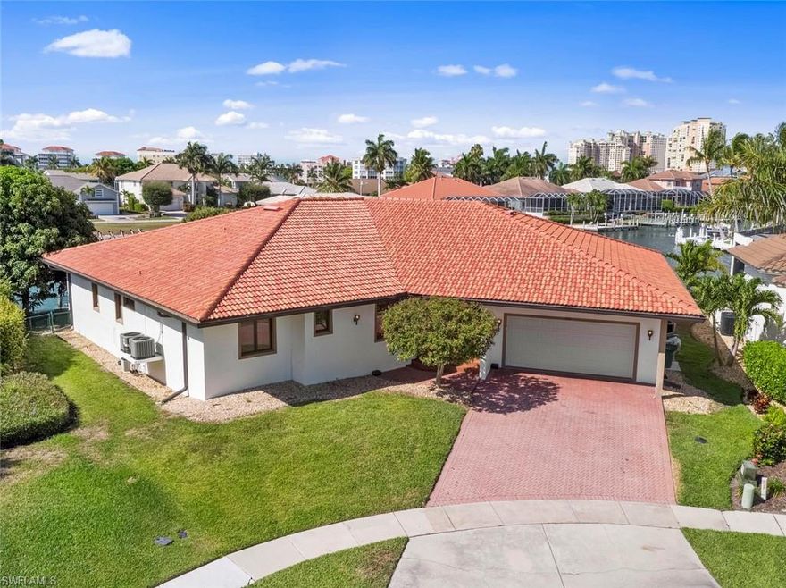 Don't overlook this exceptional location! Wide water view and direct boating access to the Gulf of Mexico! Most popular South-West exposure. Your boat dock will not block your amazing water view, as it is built on the side of the property.  This four bedroom, four bathroom pool home is waiting for a new owner!