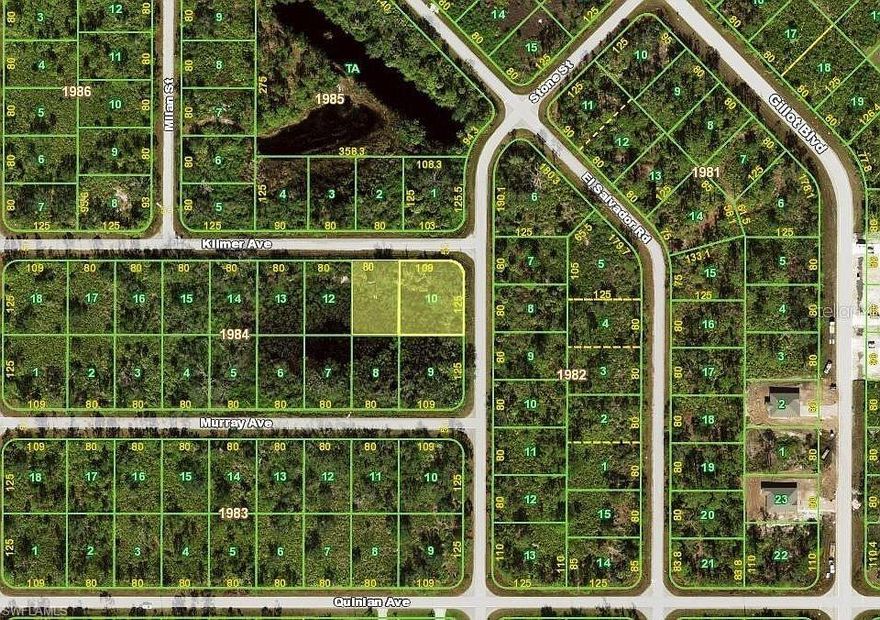 Vacant residential lot located in Port Charlotte. Approximately 0.23 acres (10,000 sq ft) in a quiet, established neighborhood. Zoned RSF3.5 and suitable for a single-family home. Utilities nearby; well and septic required. No mandatory HOA. Convenient access to shopping, dining, boating, and Gulf beaches. Great opportunity to build or invest.