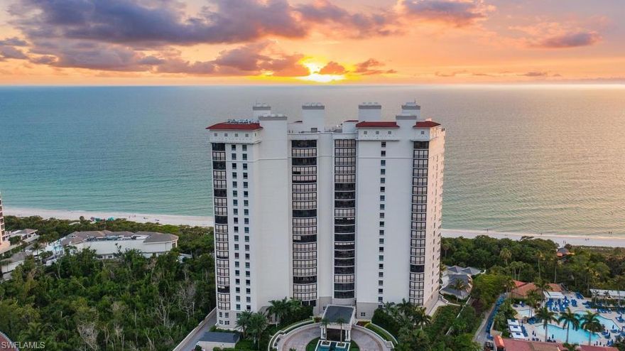 Timeless elegance and sophistication await you at the resplendent Remington - The Crown Jewel of Bay Colony and Naples grandest Beachfront tower!  Situated adjacent to the world renowned Ritz-Carlton Beach Resort and the private Bay Colony Beach Club, this luxury residence and private poolside cabana affords the most discerning new owner the opportunity to enjoy one of the world’s ultimate locations on the Gulf and the most rewarding lifestyle.  Resort living at the highest level is masterfully blended with fine dining, entertainment and world class shopping nearby at Waterside & Mercato shops.  This is truly an opportunity to enjoy and experience the finest amenities and create a bespoke lifestyle!  Imagine relaxing in the balmy tropical breeze as gentle waves lap along the glistening shoreline or taking a soothing dip in the resort style pool.  This residence offers a view of the turquoise waters and palm trees and a quick escape with a private staircase to the pool deck & exercise center.  The Remington graciously provides personal concierge services, two luxurious guest suites and benefits of living next to the Ritz-Carlton Resort.  A magnificent lifestyle ready for you now!