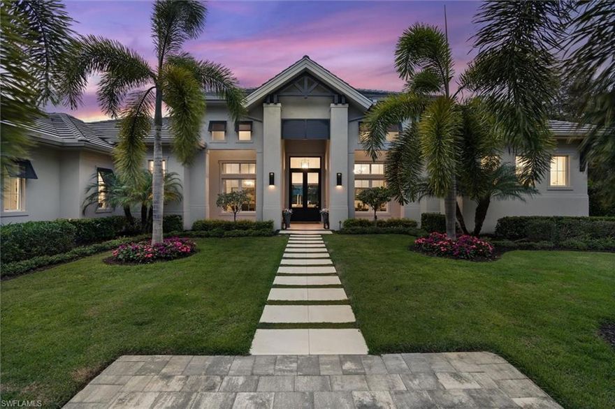 Entertainment takes center stage in this masterpiece of modern living in sought after Pine Ridge Estates, blending elegance and functionality. This exquisite residence maximizes an open floor plan, offering a balanced flow of thoughtful design and bespoke amenities providing a haven for luxurious living on a grand scale. 

With four guest suites containing custom closets and five full bathrooms, this home caters to both comfort and luxury. The primary suite, nestled in its own wing, provides a welcome retreat within the home. 

Wine connoisseurs will appreciate the climate-controlled wine wall, capable of housing over 100 bottles, and the butler's pantry equipped with Sub-Zero wine storage. The dedicated theatre room sets the stage for private cinematic screenings. 

Step into the outdoor oasis, where casually elegant gatherings will thrive. An outdoor fireplace and ample living space will provide the setting for intimate dinners around the grill and bar or more extensive soirees. Overlooking a splendid pool and spa with a linear fire feature and expansive landscaping, the property features a newly constructed multi-function guest house designed to accommodate your needs.