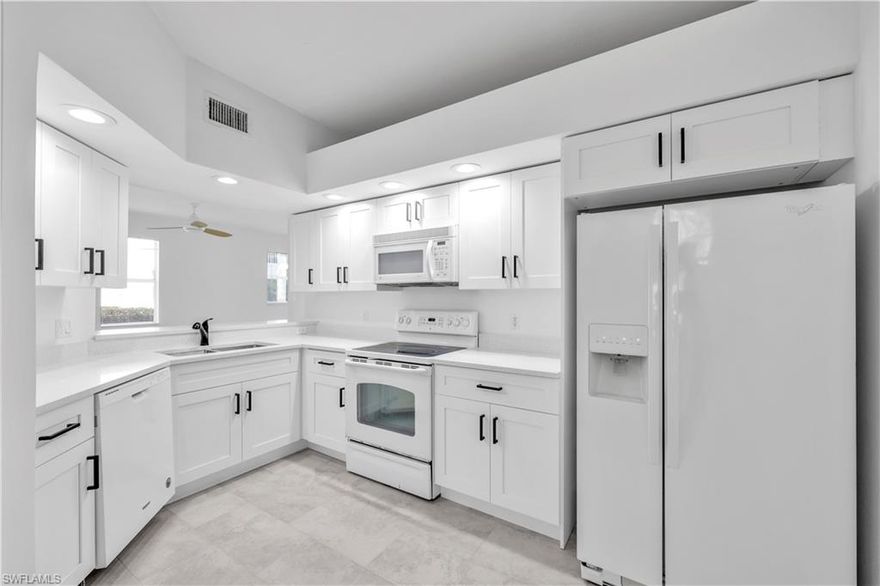 Tastefully updated condominium located in the peaceful community of Villages at Stella Maris in Port of the Islands. This well-maintained residence features a recently renovated kitchen, updated primary bathroom, and new flooring throughout, offering a fresh and modern feel. The open living and dining areas provide comfortable space for everyday living and entertaining, with natural light and access to a private lanai to enjoy the surrounding natural beauty. The spacious primary suite includes ample closet space and an updated bathroom. Villages at Stella Maris offers a quiet setting and is ideally located between Naples and Marco Island, providing convenient access to boating, outdoor recreation, shopping, and dining.