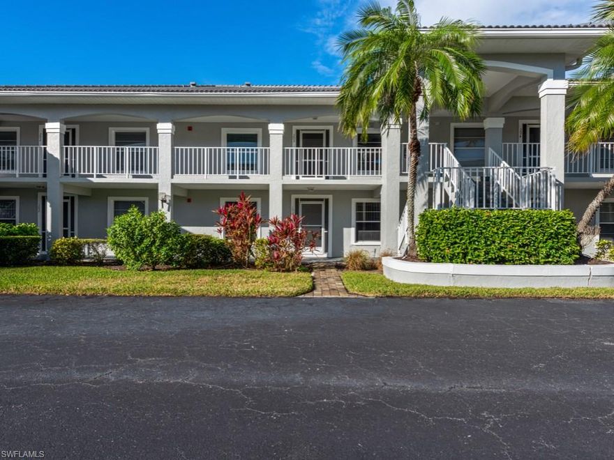 Rare offering at Vanderbilt Villas on Roma Court in North Naples! Walking Distance to Vanderbilt Beach and Wiggins Pass State Park. Just minutes to all kinds of shopping and restaurants at Mercato and many other venues. This is a first floor,  3 Bedroom, 2 Bath Condo that is TURNKEY FURNISHED and ready for the next owner to enjoy the location and the fact the pool is right outside your front door! Low Density complex with only 16 total units makes this a very private enclave for your enjoyment. Comes with a covered parking space and many guest spots are available on site for visitors. Come one, come all and get your showing lined as this is the ONLY one or sale in the community!! Easy to view and short notice is acceptable.