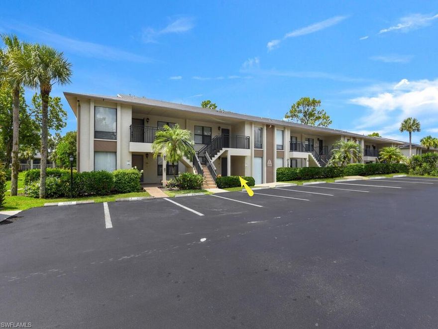 Perfect home for seasonal SWFL living! This first floor unit w/ wonderful open feel, great room design, spacious kitchen w/ tons of storage & laundry closet, screen door at front entry, split bedroom floor plan, large screened lanai that has enough room for an outdoor dining set & lounging chairs. The Abbey @ Berkshire Village is a small condo community that runs along a wide canal and offers 2 community pools along w/ a spacious community courtyard. This unit has 2 assigned parking spaces and is just a short walk to one of the community pools. Very convenient location w/ easy access to I-75 and just a short drive to the gorgeous white sand beaches of the Gulf of Mexico, Tin City, the Naples Zoo, and the world famous shopping & dining of Naples 5th Ave.