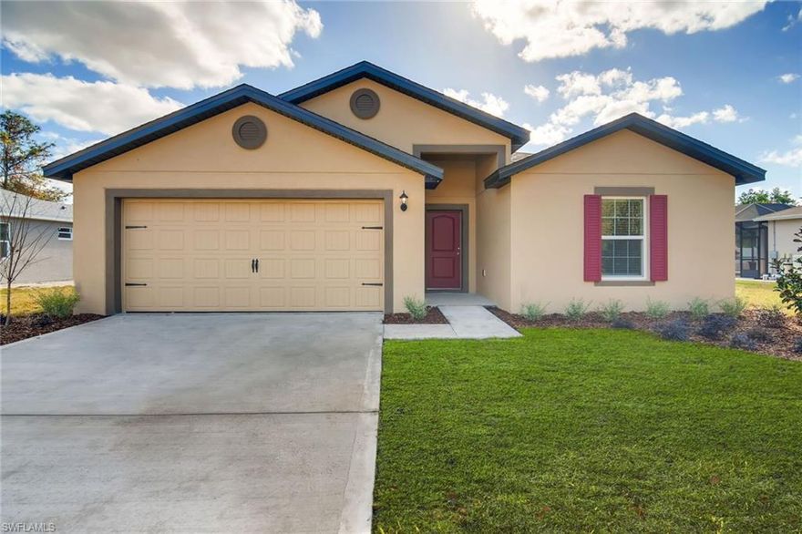 The stunning Capri by LGI Homes is located within the highly sought after community of Mirror Lakes. This new one-story home features an open floor plan, 5 bedrooms and 3 full baths complete with unbelievable upgrades including energy-efficient Whirlpool® appliances including a refrigerator with ice maker, spacious granite countertops, 36” upper cabinets with crown molding, undermount kitchen sink, Moen® faucets, convenient outlet with USB charging capability, brushed nickel hardware and an attached two-car garage with a WiFi-enabled garage door opener. The Capri consists of a master suite complete with a massive walk-in closet, as well as a large utility room, covered back patio and front yard landscaping. In addition, Mirror Lakes offers residents a premier location with easy access to amenity-packed parks, conservation areas, and world-class beaches.