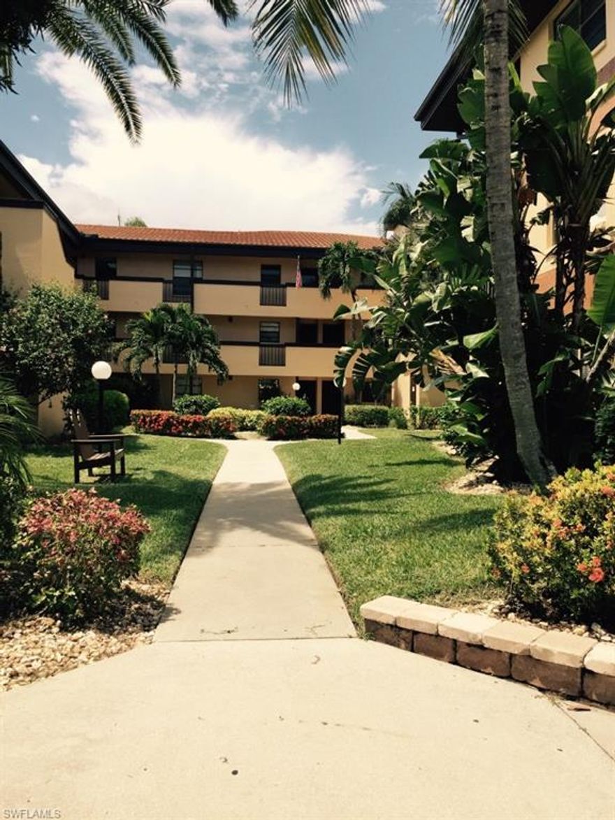 Within walking distance to conveniences including churches,restaurants,professional offices and University.
Very well maintained third floor corner unit.   Glassed in corner porch.  Newer stainless steel appliances. Shower stall with seat.  Over sized laundry room.   Newer air conditioner.

Not a 55 plus community.  One block to Florida Southwestern State College.