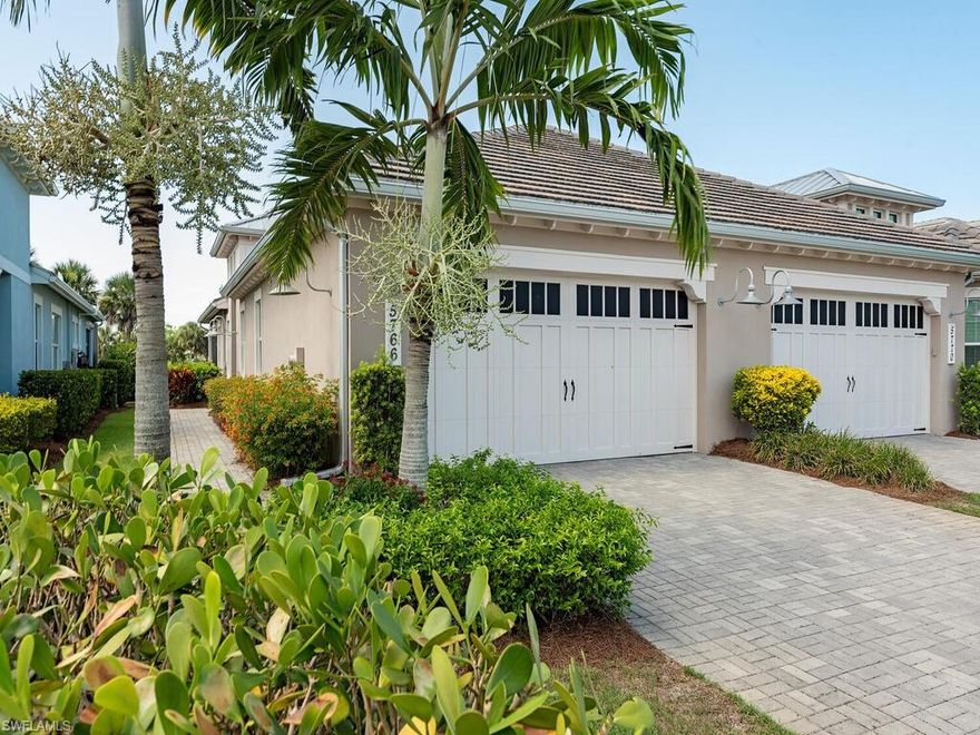 V11019 RESORT LIVING 10 MINUTES TO DOWNTOWN NAPLES AND GULF BEACHES! This light and bright Dahlia model was built in 2020 and boasts impact door and windows, tray ceiling, upgraded kitchen and flooring, epoxy-coated 2-car garage, gorgeous water views, and neutral decor. The Isles of Collier Preserve is a planned community just minutes from Downtown with on-site fitness center, restaurant, electric boat rental, miles of walking/biking trails, dog park, pickleball, tennis, bocce, lap pool, resort-style pool, spa and more!