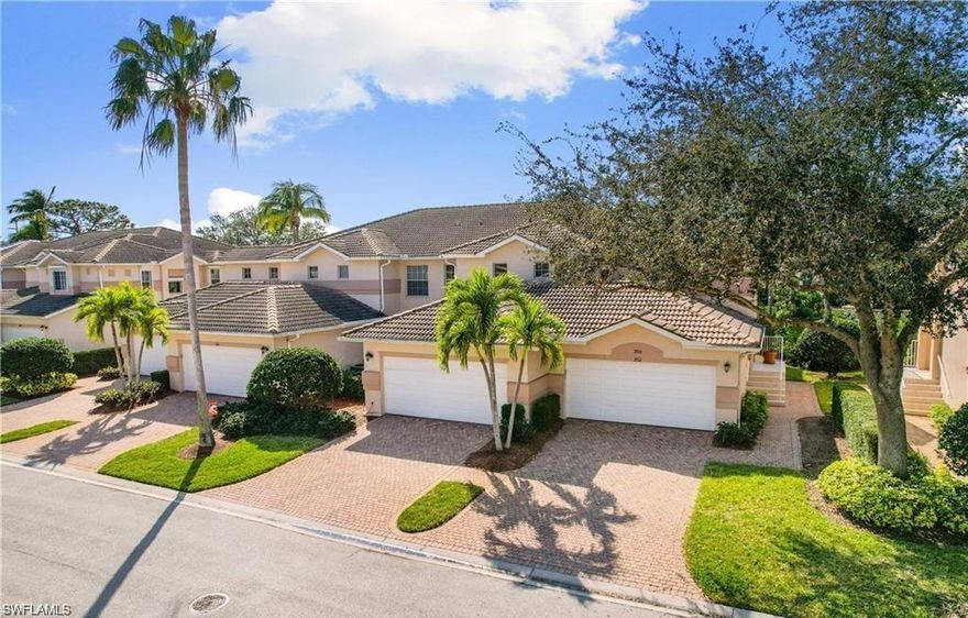 WHAT AN INCREDIBLE DEAL NOT TO MISS in Estero, FL! This beautiful, bright, spotlessly CLEAN and spacious FULLY FURNISHED South facing FIRST FLOOR end unit property is located in the wonderful gated community of Coconut Shores. The property offers 3 Bedrooms and 2 Baths with private side entry way, and a spacious two car garage. Other notable features include high ceilings, split floor plan and a spacious/private screened in lanai. UPGRADES INCLUDE a NEW roof with NO ASSESSMENTS, beautiful kitchen with NEWER Stainless Appliances and a BRAND NEW Refrigerator, spacious bathrooms with a soaking tub and shower in the Master, and great closet space! Property is in a NO FLOOD ZONE, location is PRIME, West of 41, within quick walking or biking distance to Coconut Point and Coconut Point Hyatt for all of the restaurants, and shopping that your heart desires! Coconut Shores offers wonderful amenities including a beautiful Community Pool /Spa, Tiki Hut, Outdoor grill area, Tennis, Pickleball, Shuffleboard, and Exercise Room. If you are looking for a GREAT DEAL this is it!!! Book Your Showing TODAY!