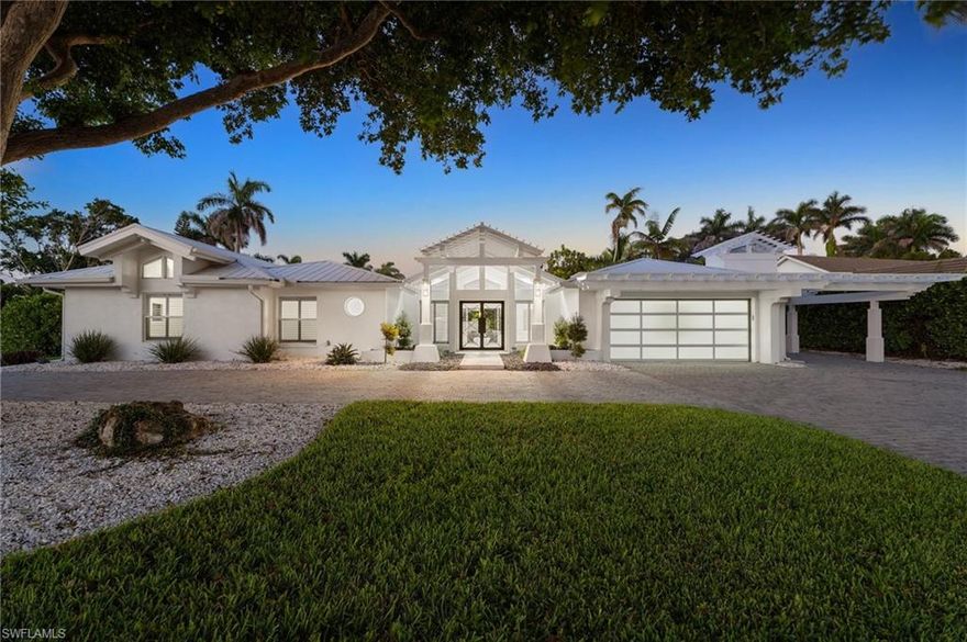 Situated in the prestigious Park Shore neighborhood, this newly imagined 4-bedroom, 3.5-bath home offers over 3,000 square feet of refined living space. The generous, open floor plan and soft-toned décor create the perfect backdrop for family and entertaining. Sliding doors open to the patio and pool from the main living area and primary suite  to allow the tropical breezes in. The spacious primary suite offers a peaceful retreat featuring a spa-inspired bath with soaking tub to relax and recharge. Enjoy the beautiful weather Naples offers on the covered patio overlooking the pool and cabana. Conveniently located, this home is a short stroll to the private Park Shore Beach and Venetian Village for shopping and dining and a short distance to Waterside Shops and downtown Naples.  Residents of Park Shore can purchase or lease a boat slip at nearby Venetian Bay Yacht Club.