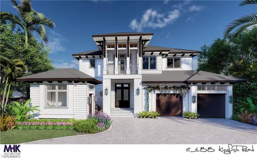 Construction completion slated for early fall 2022. This ideal collaboration of MHK architecture, CGU Custom Homes and ALD Landscape and Pool Design will result in an impeccable, one-of-a- kind home in Old Naples. With a focus on comfortable outdoor living this home exemplifies the true feeling of living in a beach cottage with wide plank white oak floors, tongue and groove and box beam wood ceilings. All the while, this home will feature the finest in fit and finish including Andersen 400 series impact resistant casement windows, Sub Zero and Wolf appliances, Legno Bastone Italian Oak flooring, Quartzite countertops, custom cabinetry throughout, elevator and much more. Floor plans and finishes/selections LookBook in supplements in supplements.