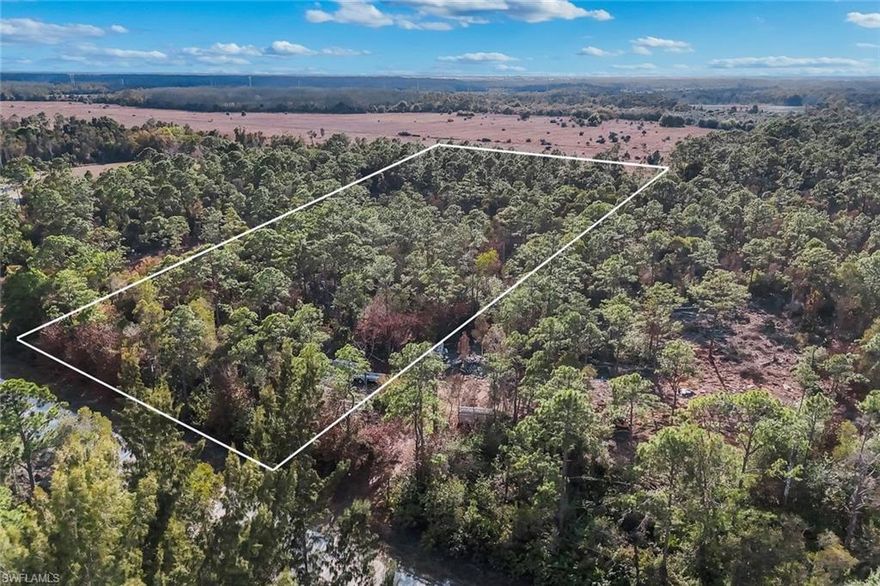 Welcome to 12600 Shawnee Road, a rare opportunity to own a HIGH & DRY, oversized 2.5-acre vacant lot in the peaceful and highly sought-after Timber Trails community. With no compromises, this expansive homesite offers the freedom, privacy, and flexibility today’s luxury land buyers are searching for—an exceptional setting to build your custom dream home in Southwest Florida. Invest now for future road improvements and access in the years to come. 

Surrounded by mature trees and natural Florida landscape, this private acreage delivers the tranquility of country living while maintaining convenient accessibility to modern essentials. The generous lot size provides ample space for a sprawling estate residence, guest house, detached garage, workshop, equestrian setup, resort-style pool, or outdoor living oasis—designed entirely around your vision.

Positioned just minutes from major roadways and a significant upcoming road development, this property combines seclusion with smart long-term value. Enjoy quick access to shopping, dining, entertainment, and Southwest Florida International Airport (RSW), while still returning home to the quiet comfort of your own private retreat.

Whether you envision a modern farmhouse estate, a luxury custom residence with expansive outdoor amenities, or a private sanctuary tucked beneath towering trees, this buildable 2.5-acre lot offers the rare blend of privacy, accessibility, and development potential that is increasingly difficult to find.

Land like this doesn’t wait and rarely comes available. Secure your slice of Southwest Florida now—and build exactly what you’ve been dreaming about.