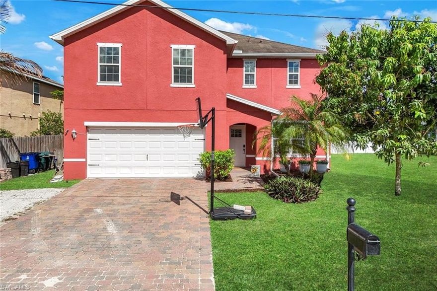 Welcome to this beautifully upgraded 4-bedroom, 2.5-bathroom home with a den, perfectly located in the heart of Bonita Springs in a family-friendly community with no HOA—offering both peace of mind and freedom. From the moment you walk in, you’ll notice the stunning new luxury vinyl plank flooring throughout, with a stylish herringbone pattern on the main level that adds warmth and character. The kitchen has been completely refreshed with painted cabinetry, a modern backsplash, board and batten detail on the island, recessed lighting, and all-new appliances including refrigerator, stove, and dishwasher. A new sink, quartz countertops and a beautifully remodeled custom pantry elevate both function and design, while a reverse osmosis system provides clean, filtered water right at your fingertips.  The spacious master suite offers a true retreat, featuring a custom closet for optimal organization. The master bathroom has been tastefully upgraded with new faucets, lighting, and quartz countertops, creating a fresh, modern feel. The second bathroom has been fully remodeled with a tile shower, new vanity, updated lighting, added shower lighting, and quartz countertops. Additional upgrades include a new washing machine, new water heater, water softener and chemical remover system, and tinted second-floor windows for added hurricane protection and energy efficiency.  Thoughtful details continue throughout the home with new baseboards downstairs, new blinds, a new front door, and elegant French doors with built-in blinds that enhance both style and functionality. With its extensive list of upgrades, versatile den space, and prime location near shopping, dining, and Southwest Florida’s beautiful beaches, this move-in-ready home offers the perfect combination of comfort, quality, and modern living.