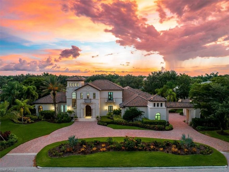 Sitting on a prime golf course lot on the 7th hole of The Lakes Course, this custom estate offers 5 spacious bedrooms, his and her primary separate baths and closets, plus an office with 6 full bathrooms and 1 half bathroom. Spread over 6,067 square feet, this is a two-story masterpiece. There have been numerous upgrades, including an oversized 4 car garage, granite counter-tops, upgraded appliances, impressive cabinetry, light and bathroom fixtures, extensive crown molding, wood ceiling details, Lutron Lighting system, a Home Audio system, newly painted interior and exterior, newer roof, led lighting, and much more. Also included is remarkable stone flooring throughout the main living areas of the home as well as wood and carpet in the other rooms. The backyard of the home includes an over-sized lanai with a pool and a raised spa, lush landscaping, and an enormous BBQ area complete with a morning kitchen.