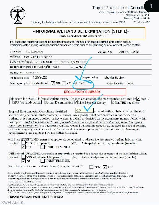 ACREAGE HEADER - Land
