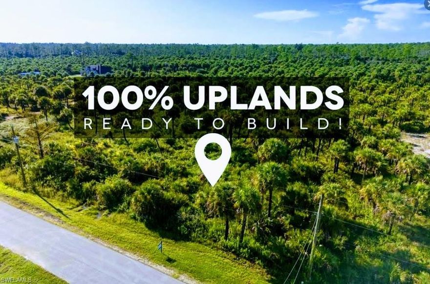 STOP YOUR SEARCH - YOU HAVE FOUND IT!!!   RARE !!!  ENTIRE  2.5 ACRES ARE 100% UPLANDS !!!  A BEAUTIFUL LOT!!  PRICED TO SELL!!  Build your DREAM HOME in a QUIET and PEACEFUL setting!  Many brand new houses are being built in theis area. Just 8 minutes to Golden Gate Blvd and New Shopping Center with Grocery store etc.   Also *POTENTIAL*  to future Quick and Easy access to I-75 !!  ENJOY GORGEOUS Beaches, Shopping, Dining and Opportunities Naples has to offer while living in your SECLUDED OASIS!!  This BEAUTIFUL lot is ready to build your New Home!  Planing to have a garden? 500 yards of mulch was brought in as well as 50 yards of compost for gardening! FANTASTIC street with many NEW and BEAUTIFUL homes built !  If you are looking for a READY TO BUILD LOT in a PRIVATE and PEACEFUL setting YOU HAVE FOUND IT !!! Recent Wetland Report showing 100% UPLANDS!!!  A RARE find, PRICED TO SELL !!