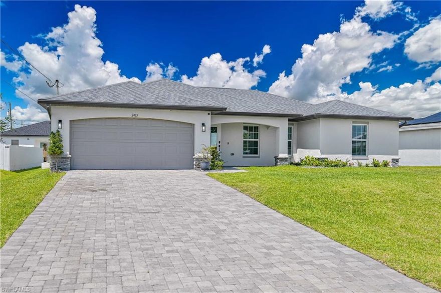 Welcome to this move-in ready 3-bedroom, 2-bath home offering 1,619 sq ft of thoughtfully designed living space and a spacious 2-car garage. Recently refreshed with fresh interior paint, this home showcases vaulted ceilings that create a bright, open, and airy atmosphere throughout.
The kitchen features granite countertops and white shaker-style cabinetry, delivering a timeless, modern look that’s perfect for both everyday living and entertaining.
Step outside to enjoy the beautifully upgraded landscaping with brand new St. Augustine sod, enhancing curb appeal and creating a lush, inviting outdoor setting.
Additional highlights include a Nest thermostat and smart doorbell for added comfort, convenience, and security. A 1-year home warranty is also included, providing peace of mind from day one.
Ideally located in NW Cape Coral, this home offers easy access to the Pine Island Road corridor, known for its wide variety of shopping, dining, and everyday conveniences. Enjoy being close to local parks, preserves, and some of Southwest Florida’s best boating and fishing waters, as well as Coral Oaks Golf Course for championship golf just minutes away.
This well-maintained home offers the perfect blend of comfort, style, and location—ideal for full-time living, a seasonal retreat, or investment. Schedule your showing today.