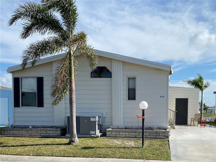 LAKEFRONT FOR $160K! | HORIZON VILLAGE | FURNISHED & PRICED TO SELL! Minor hurricane damage (carport missing) to this lakefront 2 bedroom 2 bathroom home priced to sell quickly! Your piece of sunny SW Florida real estate enjoys a kitchen, dining room, and a lanai with a perfect lake view. The new owners will enjoy watching the sunrise, with coffee in hand, as eastern exposure reflects on Horizon Lake. DYK recent lakefront homes, sold in the much coveted and perfectly positioned North Ft. Myers 55+ Horizon Village Community, have sold for $30 - $50K more. Upgrades and enhancements include: Sold Turnkey** | Roof - 2017 | AC - 2017 | Hot Water Heater - New | Fresh Interior & Exterior Paint | Inside Laundry.  If you're looking for turnkey and move in ready. Here it is! Shares valued at $75K included in the sale price, lowering monthly HOA fees to just $280 a month. Horizon Village is an active and friendly neighborhood where all are welcome.  **Personal items do not covey
