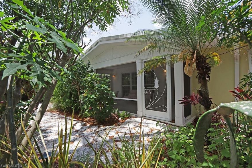 This charming cottage offers 3 bedroomss,3 bath and is nestled in Olde Naples, on a quiet street, lined with beautiful trees, just 3.5 blocks to Naples' pristine, white sandy beaches, and magnificent sunsets. The living room is decorated in cream couch/loveseat with blue trim, and chair. The family room is decorated with bright cheerful colors of yellow, orange, etc. for the couches, floral chairs, armoire with t. v., VCR, wireless internet. The master suite offers a King size bed, white dresser, private bath, and sliding doors leading to the pool and private garden area. The second bedroom has a Queen-size bed, dresser, sitting area, light furnishings, and private bath. The third bedroom has two Twin beds, dresser, set in light furniture, with private 3rd bath. This home is reminiscent of the true beach home, yet updated in decor. Just a short distance from Fifth Avenue shops, restaurants, and galleries. Enjoy tennis at the Cambier Park tennis facility downtown on 8th Ave. 2 Beach Cruiser Bikes are available to guests, (at your own risk).