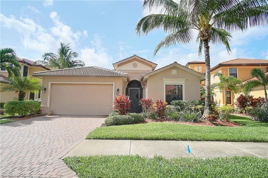 Enjoy the lake and preserve views from the extended lanai of this beautiful Engle built home. With nearly 2200 square feet of living, this 3 bedroom den home will exceed your expectations. Conveniently located with-in walking distance of the community pool, fitness,play ground,basketball and clubhouse. Located off Daniels, you are just minutes to theaters, dining, baseball, and international airport.