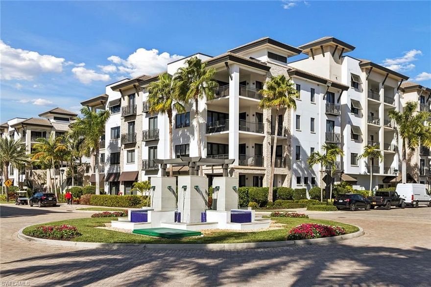 Spacious Naples Square condo that lives like a single-family home, with its own street-front entrance, two parking stalls, including a private enclosed garage within the garage, and over 3,200 square feet of living space in addition to a very large 355 square foot covered lanai. With plenty of room for your extended family escaping the cold, this is the largest plan available in the building. This two-story plan includes a private interior elevator, a large center-island kitchen with seating for four, a dining room that seats at least eight, two generous family rooms, a flex space currently used as a billiards area, three ensuite bedrooms, and plenty of privacy. This home includes high-end finishes, custom closets, and is in excellent move-in condition. With the highest walkability score in Naples, you are walking and biking distance to everything, including many dozens of restaurants and shops at 5th Avenue, 3rd Street, Bayfront, the Design District, groceries, marinas, the beach, and the brand new Gulfshore Playhouse. The building is rich with amenities, including a pool, hot tub, BBQ area, firepits, social room, fitness center, and loads of bike storage. Fun features of life at NS3 include a large pickleball group, Wednesday night BBQ, book club, poker night, and plenty of organized fun for all. Built in 2019, Naples Square 3 features impact resistant doors and windows, and had no meaningful damage during recent storms.