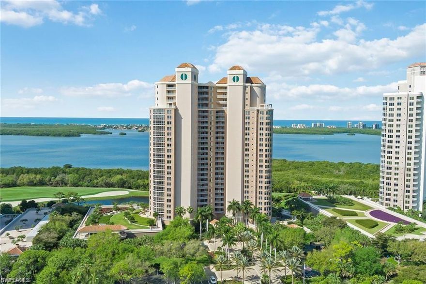 The living is easy in this impressive 20th floor END UNIT luxury high-rise condominium with unobstructed views of the Gulf of Mexico, Estero Bay, and golf course enhanced by floor-to-ceiling windows from every room. Featuring 3-bedrooms with 3-ensuite bathrooms PLUS DEN and numerous upgrades throughout. The open layout with 2,717 square feet of living and 2,935 square feet with terrace is designed to maximize natural light and stunning vistas, creating an inviting and serene living space.

Residents of Estancia enjoy resort-style amenities, including a heated pool, whirlpool, saunas, fitness center, and private guest suites for ultimate relaxation. Set within Bonita Bay, an award-winning gated community among Bonita Springs rentals, where one-half of the 2,400-acre community is devoted to golf courses, parks, preserves, natural areas, and other open spaces. Enjoy the 12 miles of walking/bike paths, partake in the communities many social activities, or take the shuttle to Bonita Bay's private beach park on Bonita Beach for a day of sun and surf. The Bonita Bay Beach Club provides lounge chairs, restroom/showers, charcoal grills and gazebo with picnic tables and can be accessed by tram provided by Bonita Bay. Additional community amenities include a Marina with boat docks available for rent, casual waterfront dining at Backwater Jack's and three waterfront recreational parks that feature canoe & kayak launches, picnic areas, lighted tennis courts, fishing piers, children's playground, pavilions, butterfly park & boardwalk to Estero Bay.

Available Annually for $7,000 a month or Seasonally for $14,500 a month.