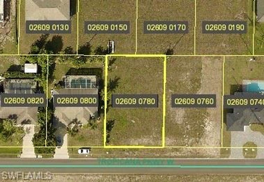 Build your dream home in an area of newer homes with one just completed right next door. City water and sewer available. There are currently burrowing owls in residence so please do not disturb them when viewing the property. Construction may still take place, there are just a few guidelines that have to be followed or a special removal permit to be obtained. Please contact the City of Cape Coral directly for more information.