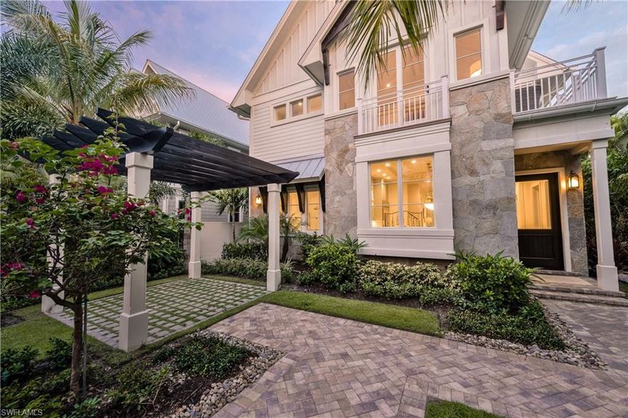This Fully Furnished beautiful 3909* Sq. Ft. Under Air... 4971 Sq. Ft. Total…Spec home has been recently completed. Located in the heart of Olde Naples. Just 4 Blocks from the Beach and 2 Blocks to 5th Ave S. This home will feature Four Full Bedrooms with the Master on the First Floor, Den, and 2 Lofts. 4 Full Baths and 2 Half Baths, ELEVATOR, Natural Gas Pool with Spa, Pool Bath (acts as the 2nd half bath) Outdoor Kitchen and Bar, Outdoor Fireplace and Lounge.. Full 2 Car Garage entering off the rear Alley and Exquisite Interior Finishes! Southern Exposure. Plans, Finishes, and Renderings upon Request. Construction slated to be finished Season 2016. Note: All information provided in this listing is Subject to change without notice during planning/ building process.