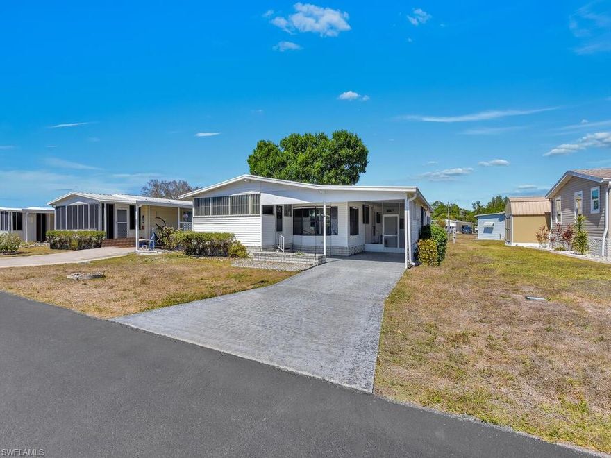 Opportunity knocks in Crystal Lakes 55+ community! Steps from the lake, park, and amenity center, this property features 2 bedrooms, a generous Florida room with potential to open for sweeping views, just under 1,350 sq ft under air, and a large attached workshop/shed. The interior has been stripped, but structurally sound subfloors and joists make this a blank canvas ready for a full transformation. With a prime location and room to customize, it’s a rare chance to create a modern, value-added home in a highly desirable community.